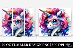 Vibrant Unicorn Drawing Tumbler Product Image 1