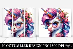 Vibrant Unicorn Drawing Tumbler Product Image 1