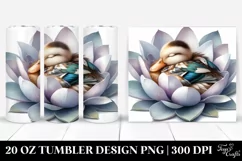 Watercolor Duck Sleeping Flower | 20 Oz Tumbler Product Image 1