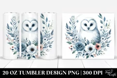 Simple Owl Watercolor Tumbler Product Image 1