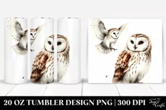 Simple Owl Watercolor Tumbler Product Image 1