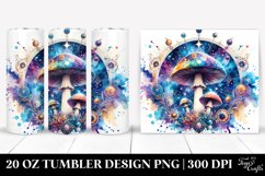 Vibrant Celestial Mushroom Clipart 20 Oz Tumbler Product Image 1