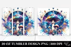 Vibrant Celestial Mushroom Clipart 20 Oz Tumbler Product Image 1