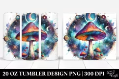 Magical Celestial Mushroom Clipart 20 Oz Tumbler Product Image 1