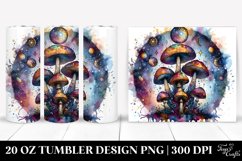 Vibrant Celestial Mushroom Clipart 20 Oz Tumbler Product Image 1