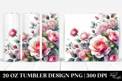 Vibrant Pink Roses | 20 oz Tumbler Product Image 1