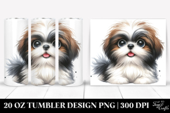 Cute Shih Tzu, Watercolor 20 Oz Tumbler Product Image 1