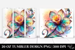 Detailed Pastel Shiny Daffodil | 20 oz Tumbler Product Image 1