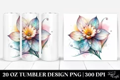Detailed Pastel Shiny Daffodil | 20 oz Tumbler Product Image 1