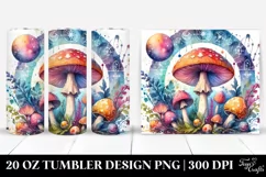 Vibrant Celestial Mushroom Clipart 20 Oz Tumbler Product Image 1