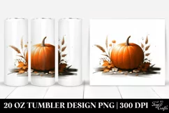 Simple Pumpkin Digital Painting Tumbler Product Image 1