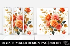 Vibrant Orange Roses | 20 oz Tumbler Product Image 1