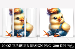 Cute Baby Chicken with Cool Haircut 20 Oz Tumbler Product Image 1