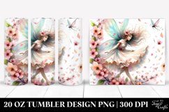 20 Oz Tumbler Sublimation | Fairy Spring Watercolor Wind Product Image 1