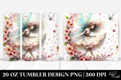 20 Oz Tumbler Sublimation | Fairy Spring Watercolor Wind Product Image 1