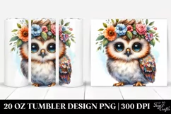 Cute Baby Owl Tumbler Product Image 1