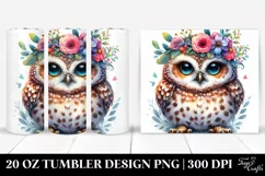 Cute Baby Owl Tumbler Product Image 1