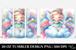 Cute Fairy Bouncing on Cloud Puff | 20 Oz Tumbler Product Image 1