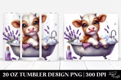 Cute Baby Highland Cow Clipart Product Image 1