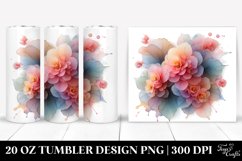 Glossy Begonia Clipart, Transparent 20 Oz Tumbler Product Image 1