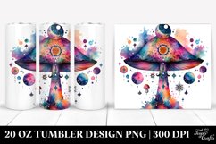 Vibrant Celestial Mushroom Clipart 20 Oz Tumbler Product Image 1