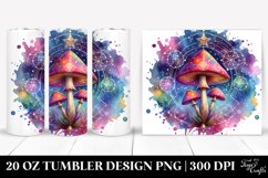 Vibrant Celestial Mushroom Clipart 20 Oz Tumbler Product Image 1