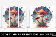 Vibrant Celestial Mushroom Clipart 20 Oz Tumbler Product Image 1
