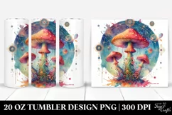 Vibrant Celestial Mushroom Clipart 20 Oz Tumbler Product Image 1