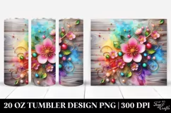 Cherry Blossom Wooden Background | 20 Oz Tumbler Product Image 1