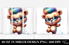 Vibrant Baby Bear Dancing 20 Oz Tumbler Product Image 1