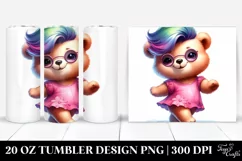 Cute Baby Bear Dancing 20 Oz Tumbler Product Image 1