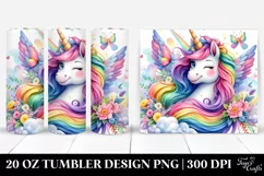 cColorful Winking Unicorn | 20 oz Tumbler Product Image 1