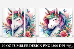 cColorful Winking Unicorn | 20 oz Tumbler Product Image 1