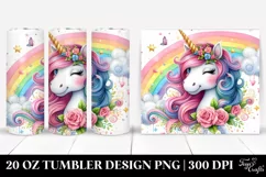 cColorful Winking Unicorn | 20 oz Tumbler Product Image 1