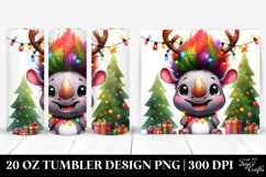 Christmas Rhino with Lights, High-Res PNG Product Image 1
