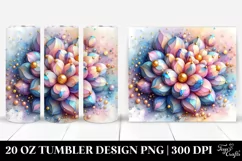 Abstract Pastel Glossy Hyacinth | 20 oz Tumbler Product Image 1