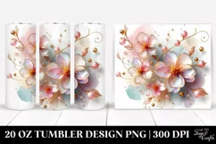 Cherry Blossom Clipart 20 Oz Tumbler Product Image 1