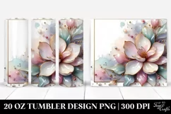Pastel Magnolia, Abstract 20 Oz Tumbler Product Image 1