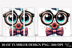 Funny Bow-Tied Design 20 Oz Tumbler Product Image 1