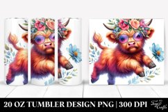Cute Baby Highlandcow Vibrant Drawing 20 oz Tumbler Product Image 1