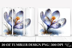 Detailed Shiny Crocus Design|20 Oz Tumbler Product Image 1