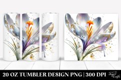 Detailed Shiny Crocus Design|20 Oz Tumbler Product Image 1