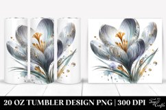 Detailed Shiny Crocus Design|20 Oz Tumbler Product Image 1