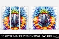 cColorful Layered Baby Macaw | 20 oz Tumbler Product Image 1