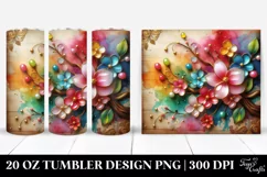 Cherry Blossom Wooden Background | 20 Oz Tumbler Product Image 1