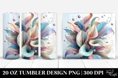 Abstract 3D Pastel Shiny Calla Lily | 20 oz Tumbler Product Image 1