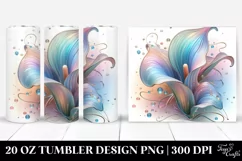 Abstract 3D Pastel Shiny Calla Lily | 20 oz Tumbler Product Image 1