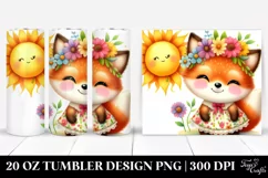 Colorful Smiling Cute Baby Fox | 20 Oz Tumbler Product Image 1