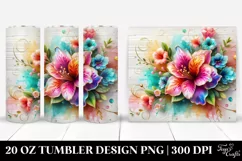 Azalea White Wooden Background | 20 Oz Tumbler Product Image 1