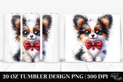 Cartoon Baby Papillon Watercolor 20 Oz Tumbler Product Image 1